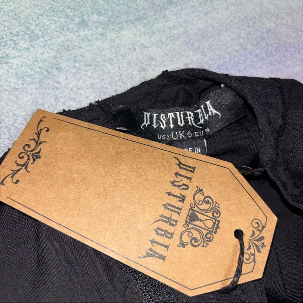 NWT Disturbia Blythe Handkerchief Hem Midaxi Dress - Picture 6 of 7